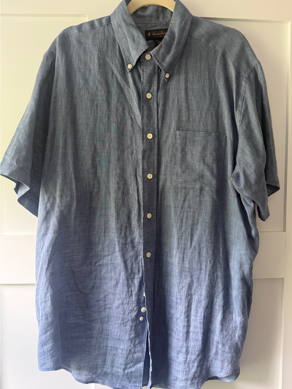 Brooks Brothers Light Blue Short-Sleeve Button-Down Shirt